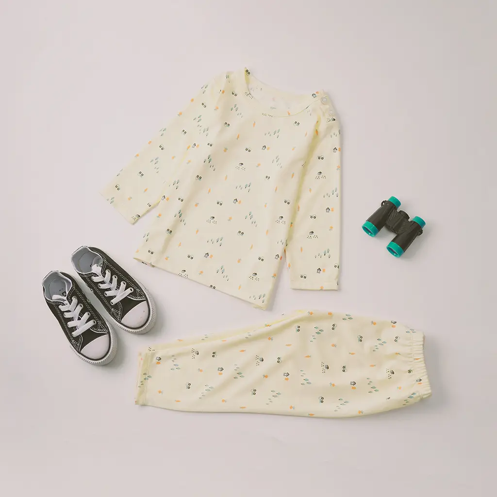 Little Palmerhaus - Little Wear Shoulder Button Long (Baju Tidur Set Lengan/Celana Panjang)