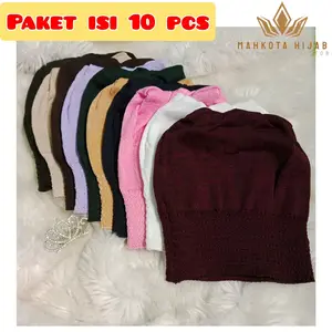 10 pcs ciput rajut anpus anti pusing daleman kerudung bandana hijab adem