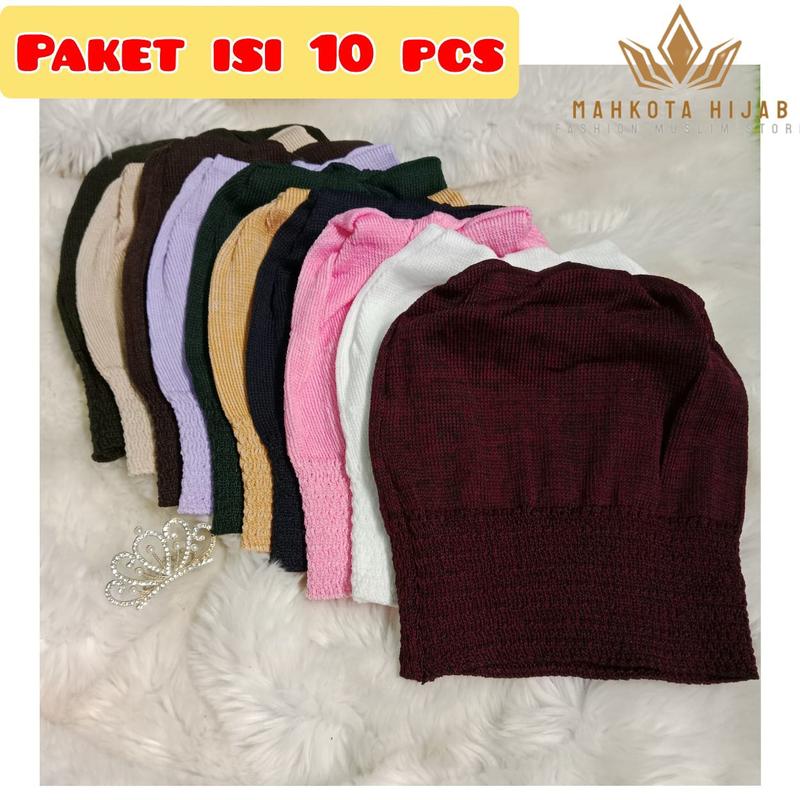 10 pcs ciput rajut anpus anti pusing daleman kerudung bandana hijab adem 1