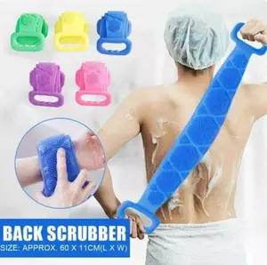 Back Scrubber Sikat Punggung Silicone Rub Sikat Handuk Punggung Panjang 60x11cm Alat Mandi Praktis