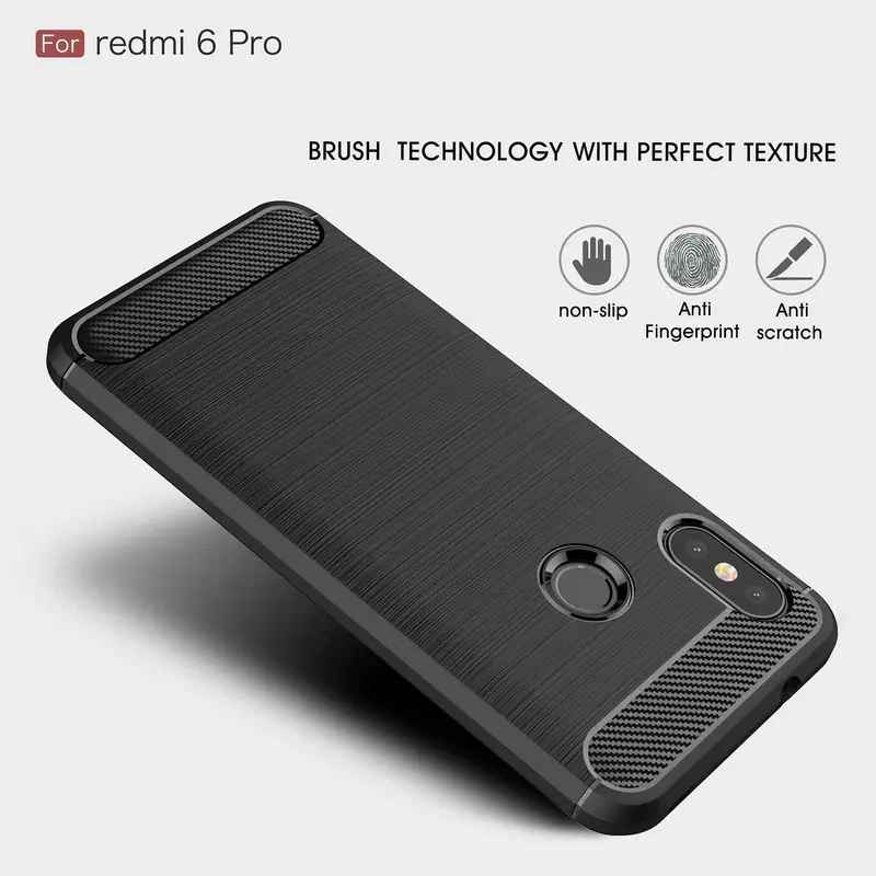 Soft Case For Xiaomii Mi A2 Lite (Redmi 6 Pro) 5.84inch 2018 Softcase Casing - Hitam 3