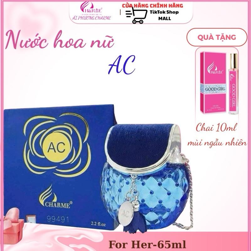CHARME PARFUM NƯỚC HOA NỮ AC TÚI XANH  65ML (Tặng chai 10ml mùi ngẫu nhiên)  THƠM MÁT,SANG TRỌNG,LƯU HƯƠNG 6H 12H Xịt Thơm Perfume
