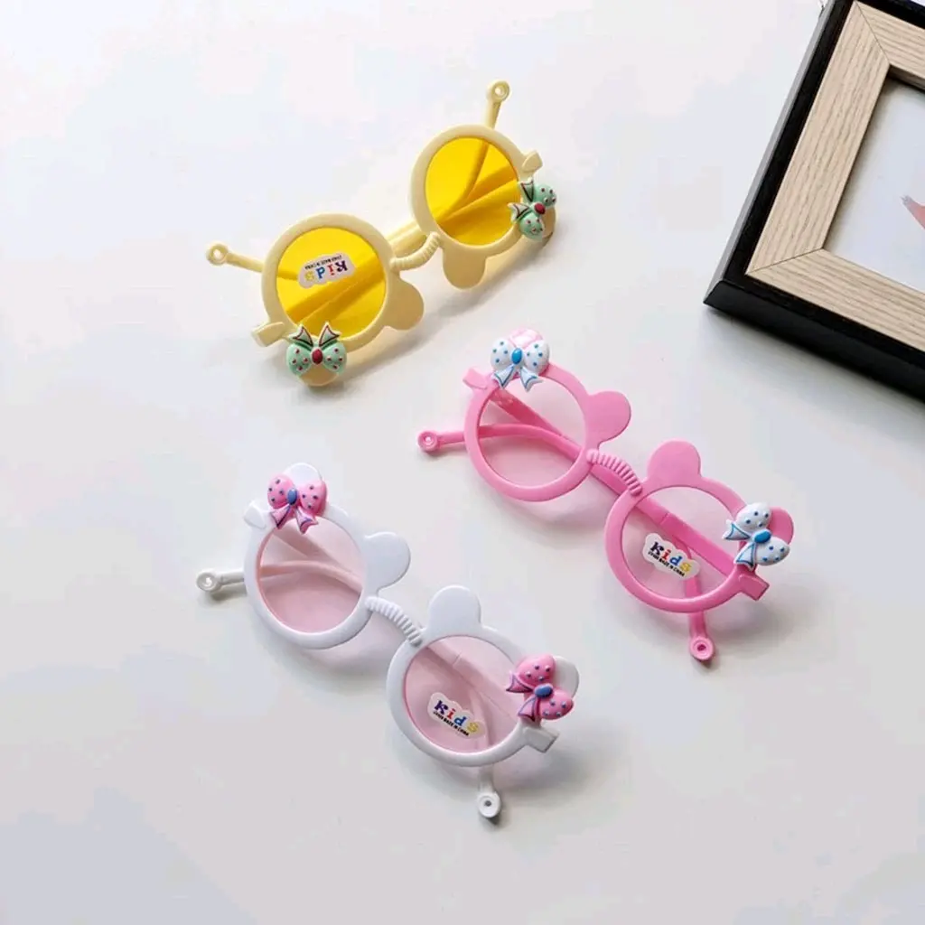 Kacamata Anak Model Mouse Pita Imut Anti Radiasi Kartun Unisex Fashion Aksesoris