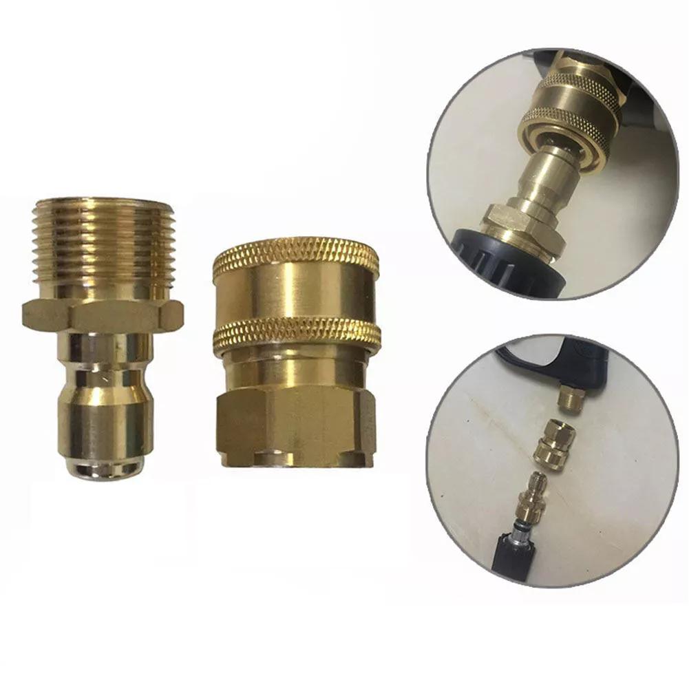 Coupler nepel angin adaptor M22 1.5 Male  Female Male Sepasang selang tekanan tinggi quick release