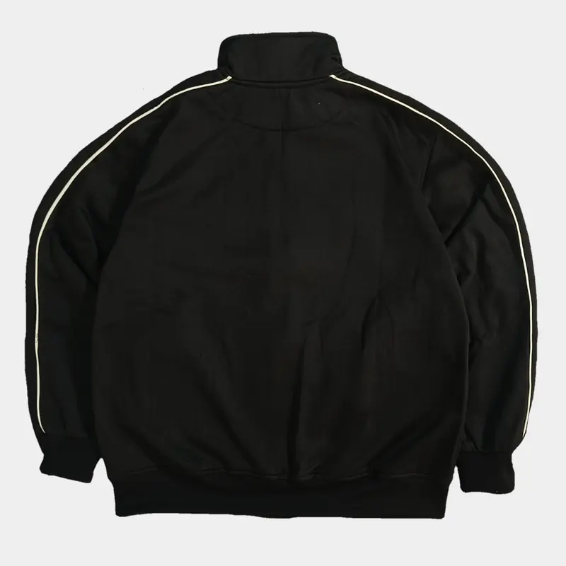 Tracktop Jaket Casual Vintage Line Two White Jaket Tracktop Polos Unisex Warna Hitam Panjang Simple 6