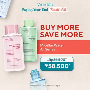 WARDAH Micellar Water All Series - Perfect Bright, Calm and Soothe Nature Daily, Acnederm, Lightening Oil Infused - Pembersih Wajah Make Up Remover Waterproof Tanpa Bilas - Skincare