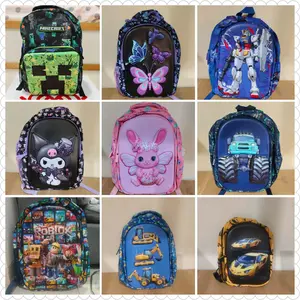 TAS SEKOLAH ANAK 5-7 TAHUN MOTIF TIMBUL BAHAN WATERPROOF FREE PLASTIK BUAT KADO Fashion