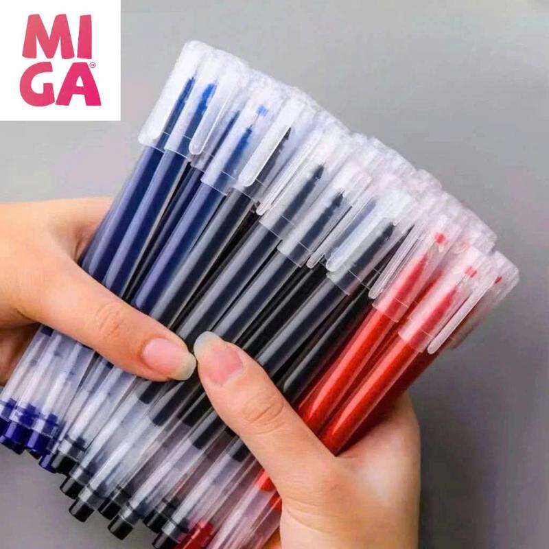 Combo 40 Bút Gel Bút Nước Trong Đen Xanh Đỏ Ngòi 0.5mm Mực Nước Gel Khô Nhanh Dành Cho Văn Phòng