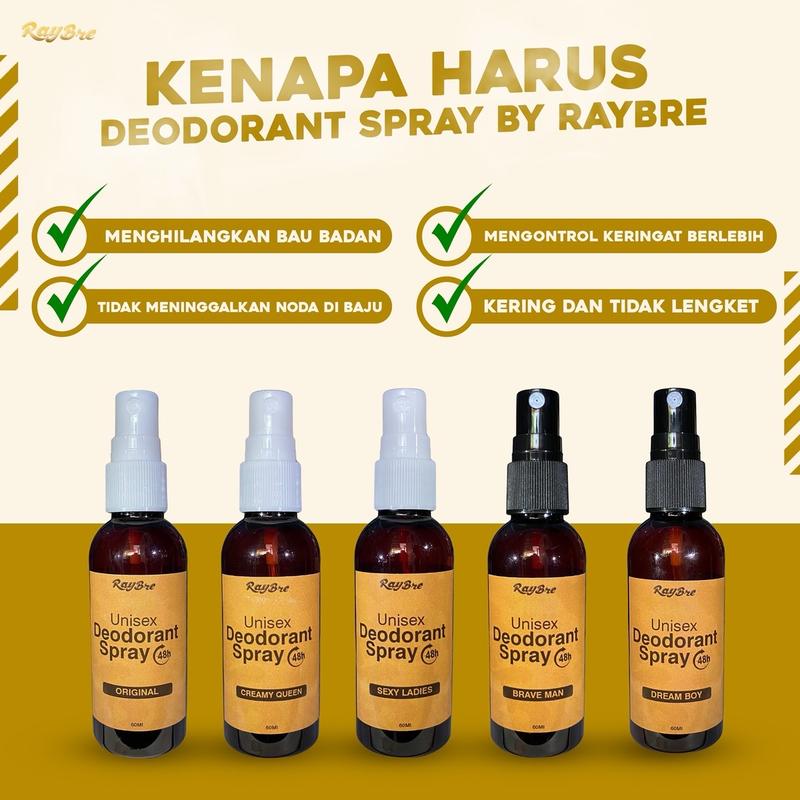 Paket deodorant spray Aroma cowok hanya 25ribu dapat 3 botol 60ml free pouch 4
