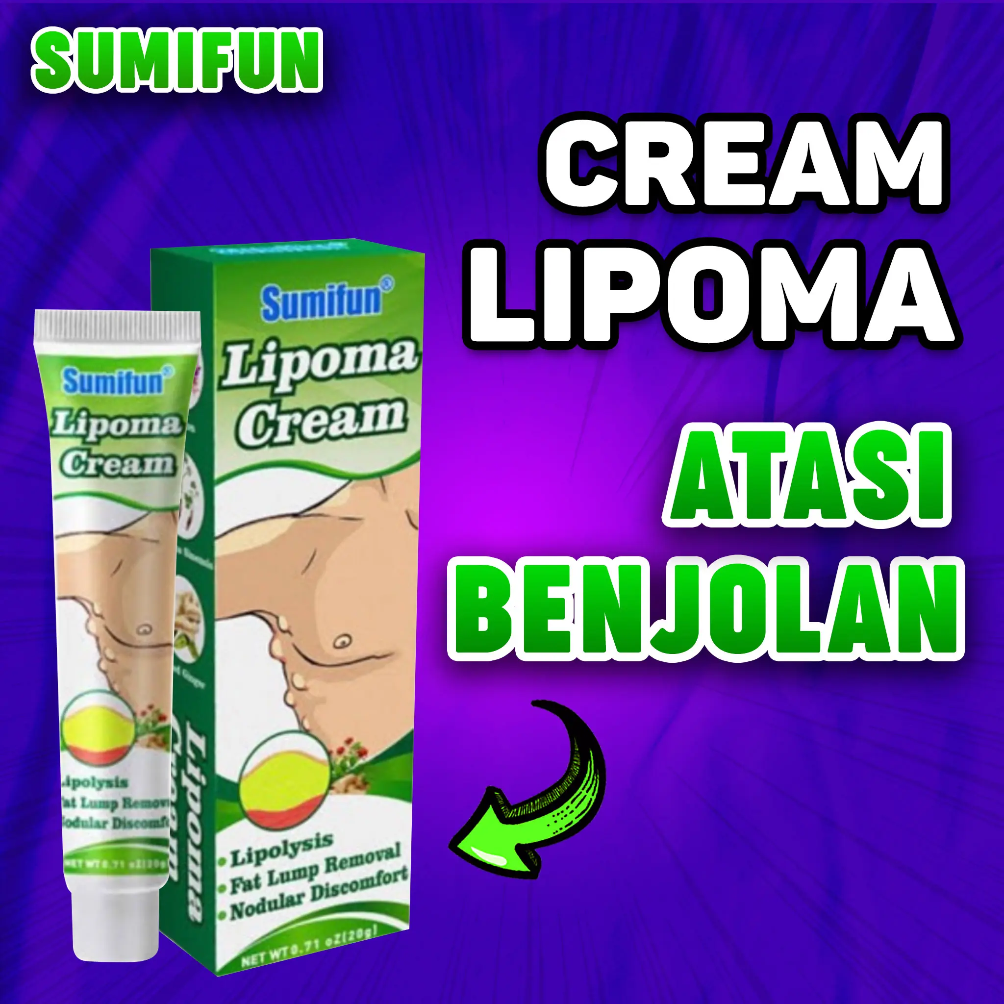 SUMIFUN LIPOMA CREAM ATASI BENJOLAN TUBUH LEMAK JAHAT UCI UCI