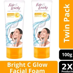 2 PCS Fair & Lovely Bright C Glow 100 Gr - Perawatan Kulit Wajah dengan Vitamin C - Facial