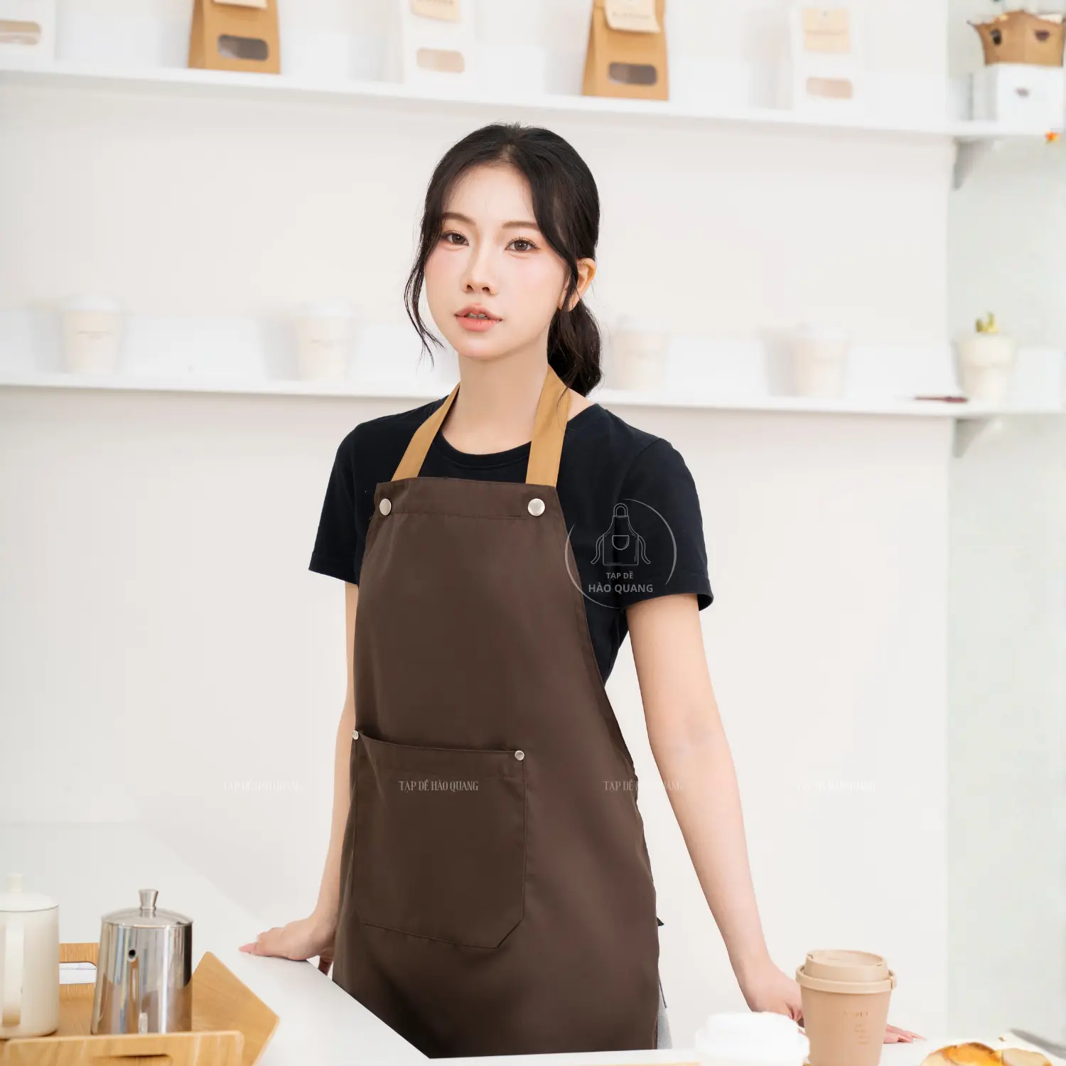 Tạp Dề cao cấp dành cho nhân viên pha chế , nhân viên phục vụ ,đầu bếp DÁNG DÀI