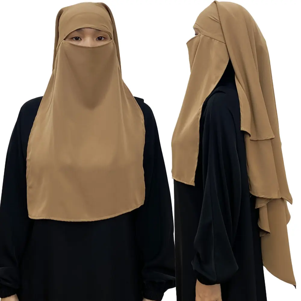 2236#  Eid simple Muslim Long Fashion Nida khimars 14 colors