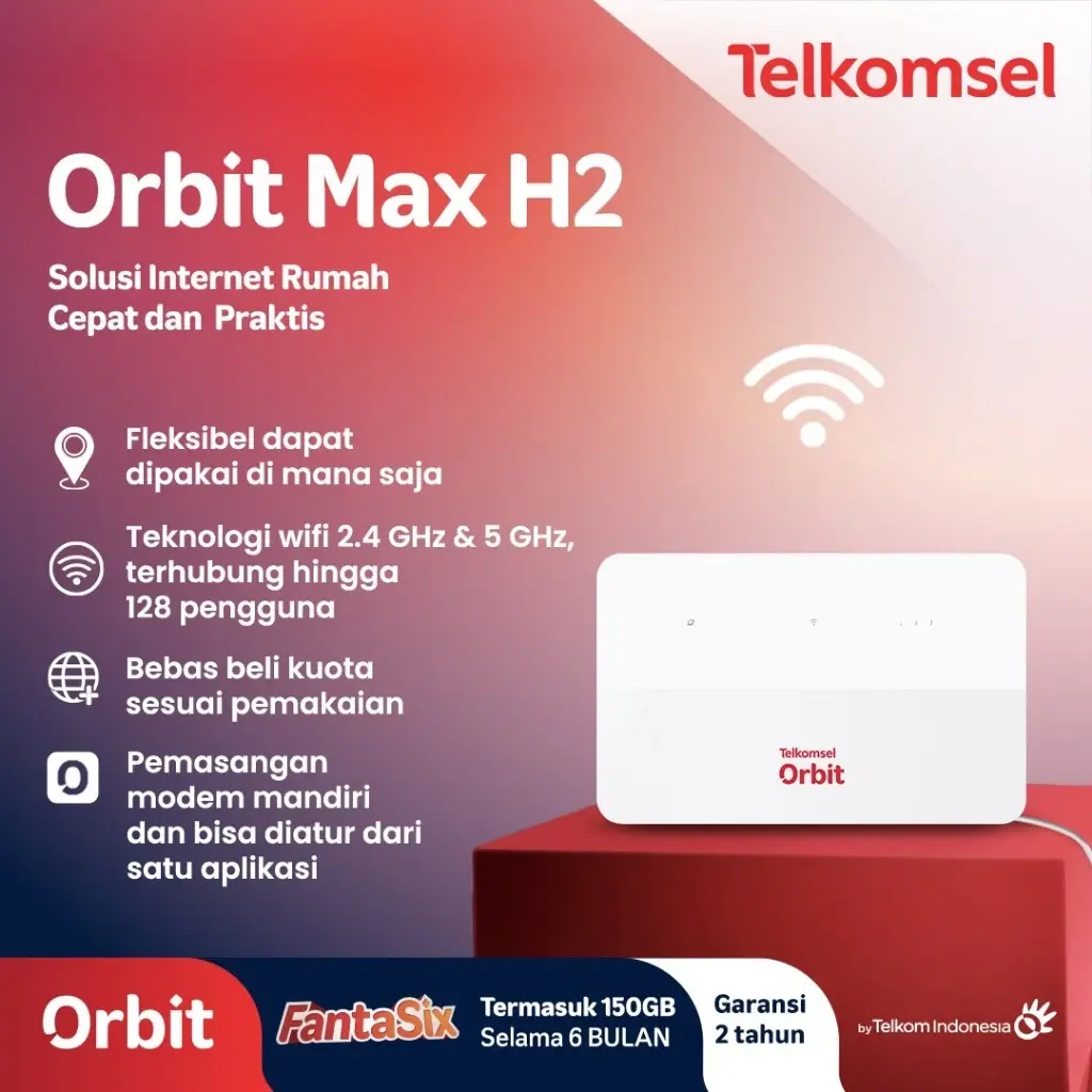 Orbit Max H2 Modem WiFi 4G High Speed Bonus Data
