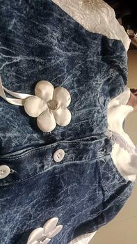 Product Review of Dress Brokat Lebaran Arsy Rompi Jeans Anak Usia 3-10 Tahun Bahan Brokat Jeans Import - COD from u**5 0