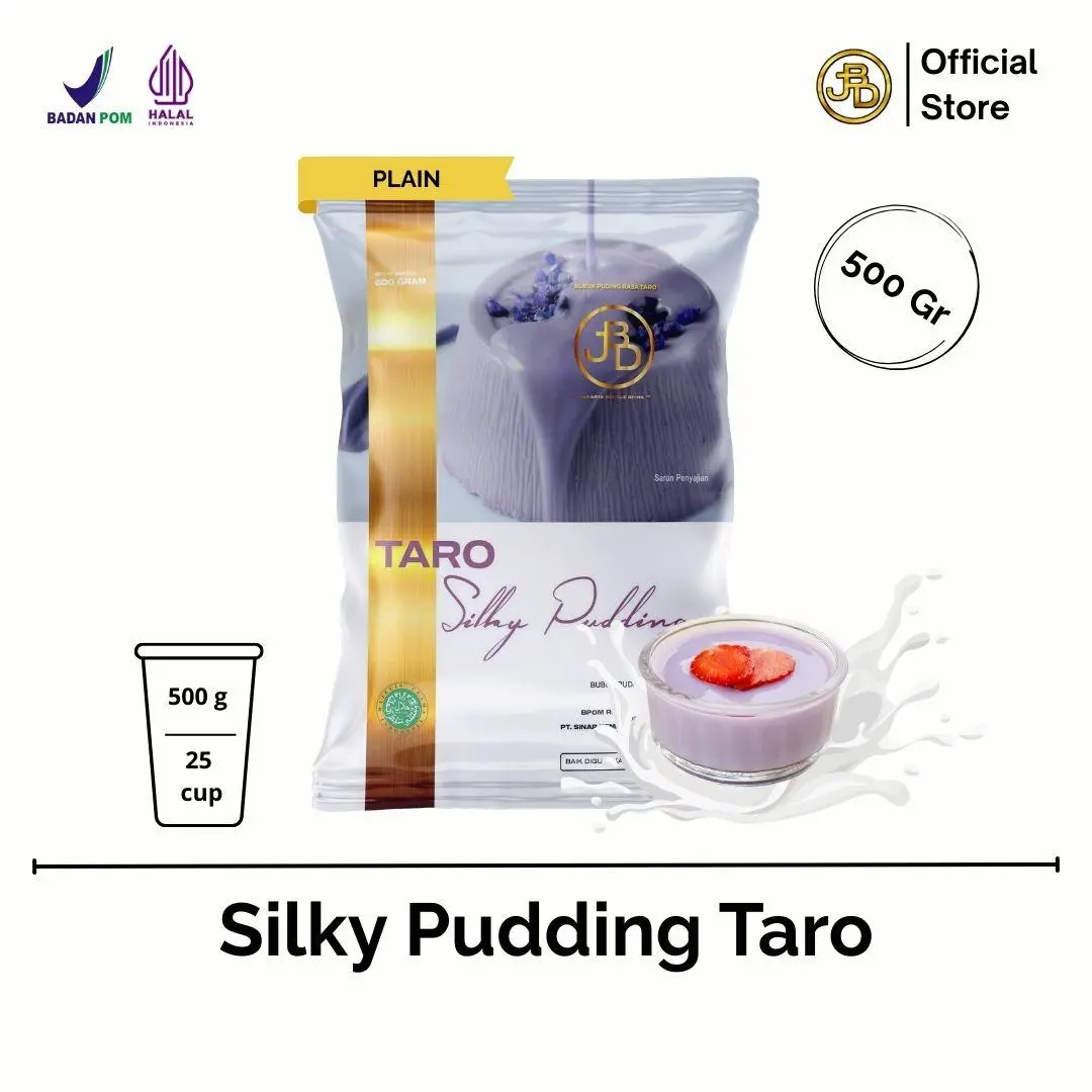 Bubuk SILKY PUDDING TARO 500gr || Jakarta Bubble Drink