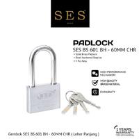 Gambar Gembok - Padlock SES BS 601 BH - 60MM ( Leher Panjang ) - Satin Nickel dari SES Official Store Kota Administrasi Jakarta Utara 2 Tokopedia