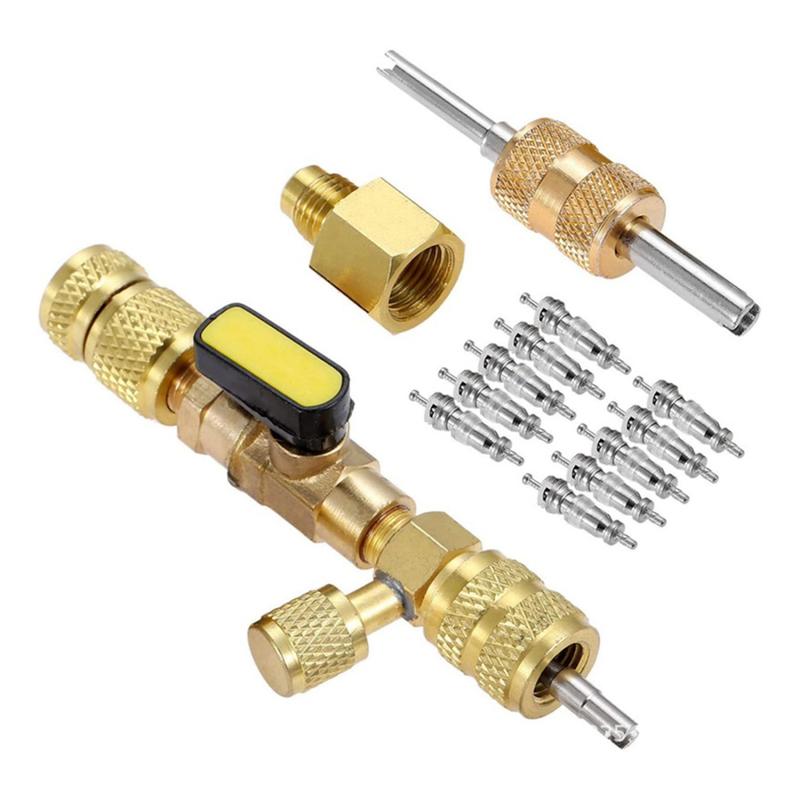 AC Valve Core Installer Valve Core Remover Installer Tool & HVAC Service Wrench Set With Hex Bit Adapter HVAC Service Tools - View #2
