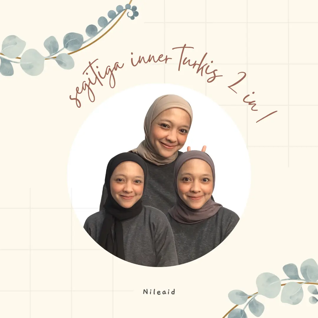 Jilbab Segitiga inner turkis 2 in 1 Ceruty Jilbab
