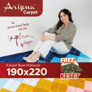 [Arizona Carpet] 190x220cm Cosmo Love Karpet Busa Malaysia Motif Minimalis untuk Ruang Keluarga