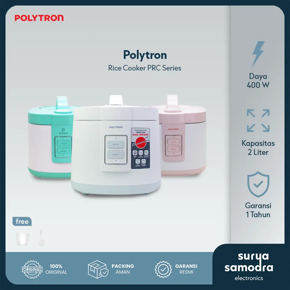 POLYTRON RICE COOKER DONABE 2 Liter PRC 1201Y | Rice Cooker Polytron | PRC 1201 Polytron | Magicom Polytron