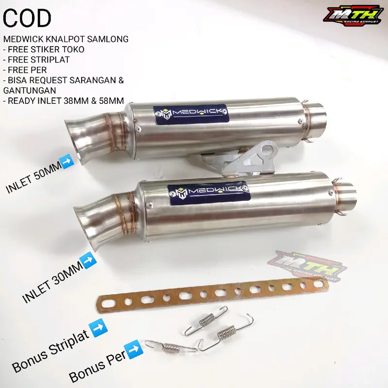 MEDWICK, Knalpot Samlong N max, Airox, PCX, ADV, Vario, Secopy, Beat, Genio, vino, Mio, Lexi dll 4