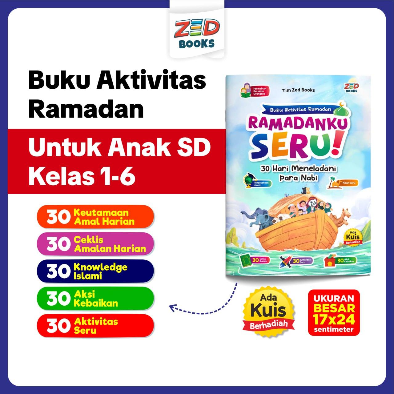 Buku Aktivitas Ramadhan Anak Ramadanku Seru 2026 30 Hari Bersama Nabi Zed Books