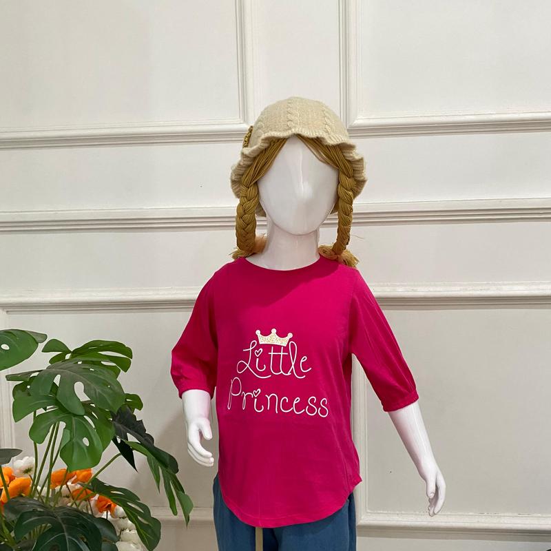 atasan anak usia 3-12 tahun baju blouse tangan 3/4 bahan cotton combed Fashion 3