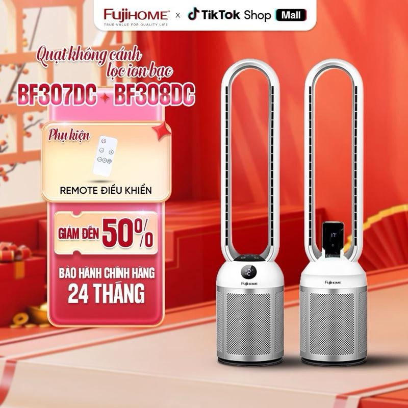 DEAL ĐỘC QUYỀN LIVESTREAM Quạt Không Cánh Tích Hợp Lọc Không Khí Fujihome BF308DC BF307DC - Công Suất 35W 24 Cấp Độ Gió Lọc Anion Bảo Hành 24 Tháng Tặng Bình Giữ Nhiệt Inox 150k