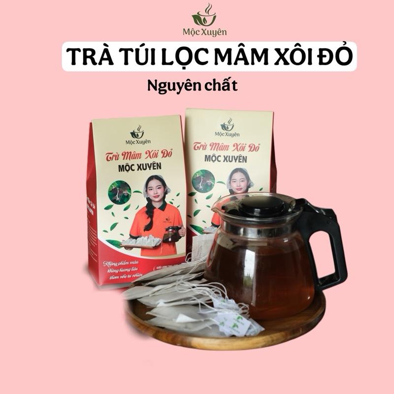 Trà túi lọc lá mâm xôi đỏ không cỏ ngọt hộp 30 túi lọc tự nhiên