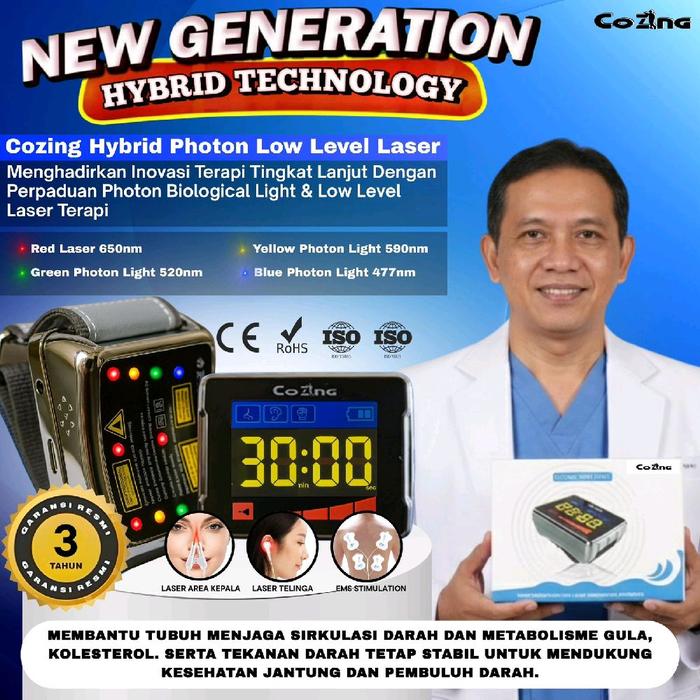 Gambar Jam Laser Cozing Hybrid Photon – Teknologi Hybrid Selevel Jam Terapi dr Garansi Resmi 3 tahun dengan 4 warna 10+1 titik dari Laser Mall OfficialStore Kab. Sidoarjo Tokopedia