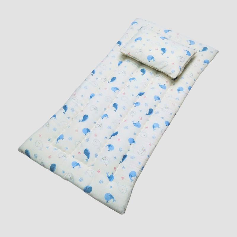 Nệm Gối Cho Bé Muslin Kimhome – Lót Nôi Cũi Sơ Sinh Đi Học Mẫu Giáo – Gọn Nhẹ Thoáng Khí Giặt Máy
