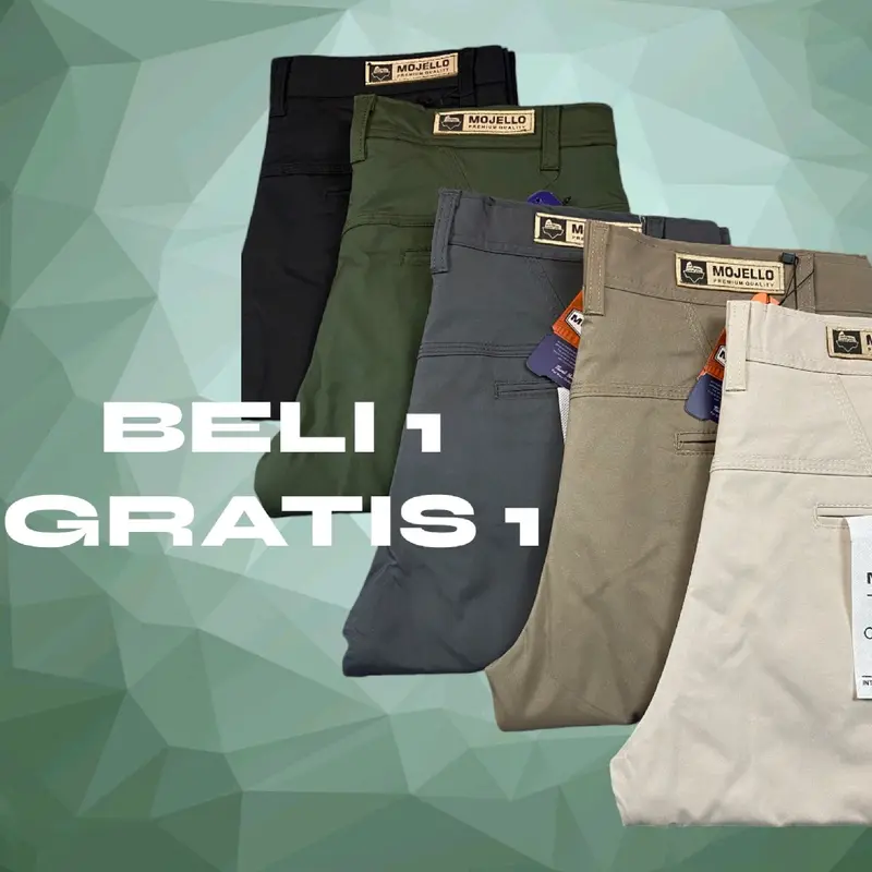 Paket Hemat Beli 1 Gratis 1 Celana pria premium NVD new vintage desain celana distro Mojello brand 0