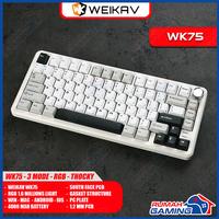 Gambar WEIKAV WK75 - WK75 - 75% - 3 MODE - Gasket - South Face RGB - Mechanical Keyboard - BLACK dari Rumah-Gamings Kota Administrasi Jakarta Barat 3 Tokopedia