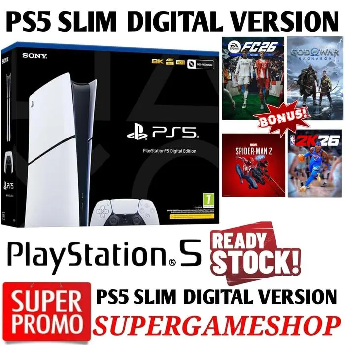 PS5 Slim Console PS5 SLIM Version Sony Playstation 5 PS5 Slim DIGITAL VERSION Console