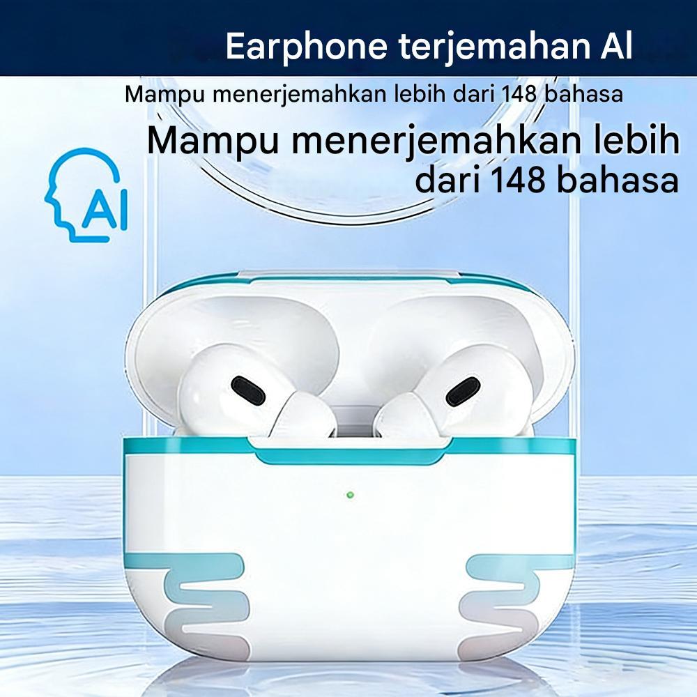 AI TWS Original TWS Earphone Nirkabel Bluetooth 5.3 Dual MIC Stereo Noise Reduction Bass HIFI Touch Control Earbuds