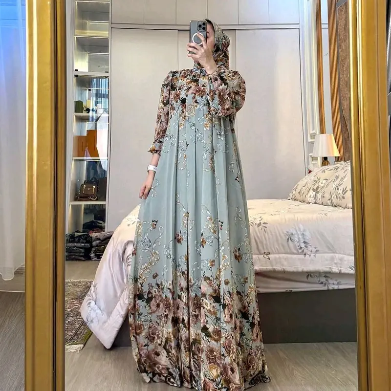 Gamis set hijab arsyila gamis wanita dress mewah busui friendly gamis elegan setelan hijab gamis wanita Panjang rayon Diamond gamis Motif Muslim Rayon Nyaman 7