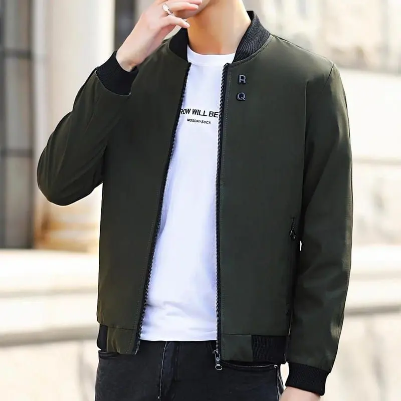 Jaket Bomber polos Tasland Slim-fiting 3