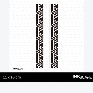 Inkscape Man Semi-permanent Tattoo Garis Lurus Tribal 11 x 18 cm - V4