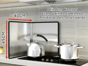 Sekat Pelindung kompor stainless steel anti cipratan minyak panas