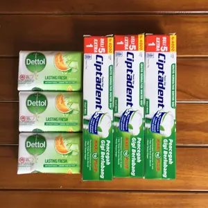 Paket Hemat Sabun Mandi 3 pcs Sabun Dettol 60gr + 3 pcs Ciptadent 75gr pasta gigi / Paket Perlengkapan Mandi Komplit 1 Paket
