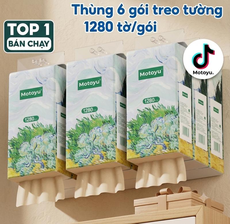Thùng 6 Gói Giấy Treo Tường 4 Lớp Mềm Mịn Siêu Dai Thấm Hút Tốt Giấy Vệ Sinh
