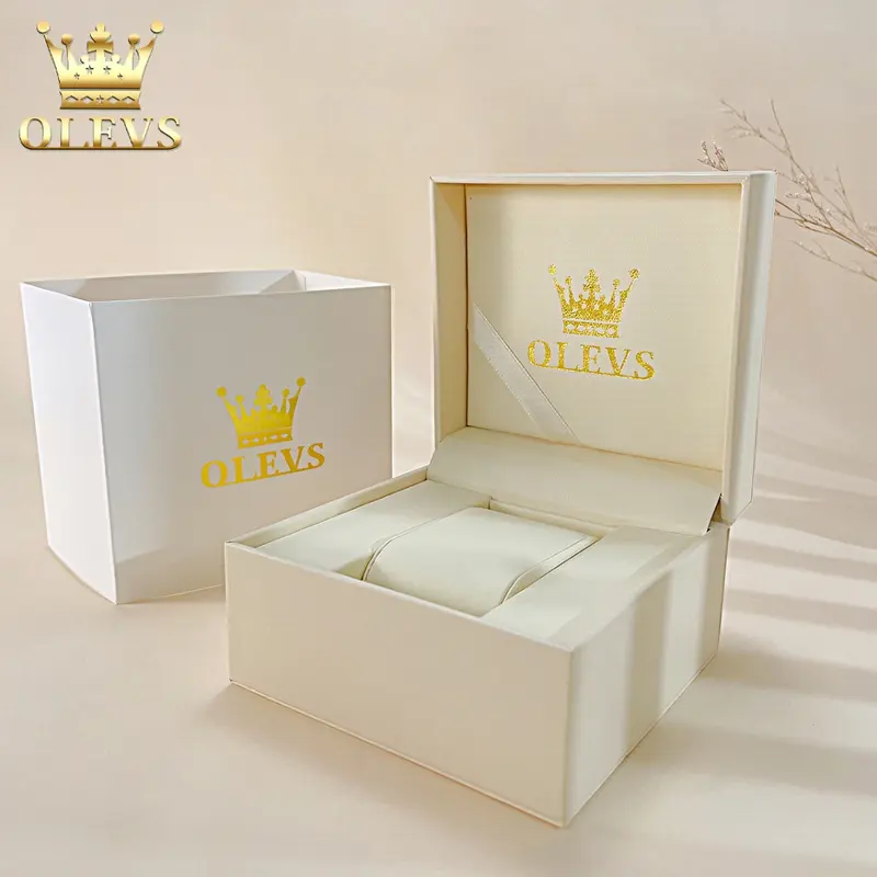 OLEVS Jam Tangan Original Kulit Boxes Fashion Kotak Berkualitas Tinggi Cod Hadiah 0