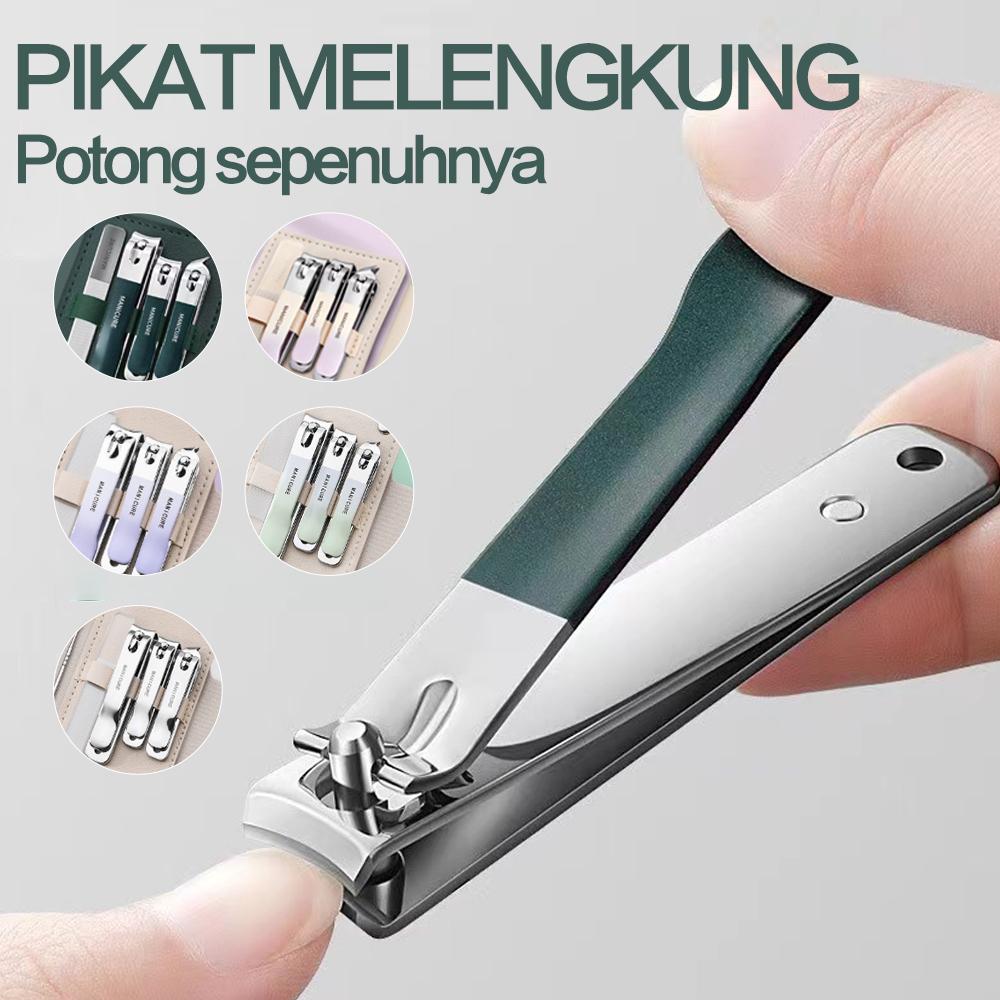 Gunting Kuku Set 4 pcs Premium - Carbon Steel Anti Karat, Gunting Kutikel, Alat Pedikur & Manikur Profesional untuk Perawatan Kaki dan Tangan di Rumah