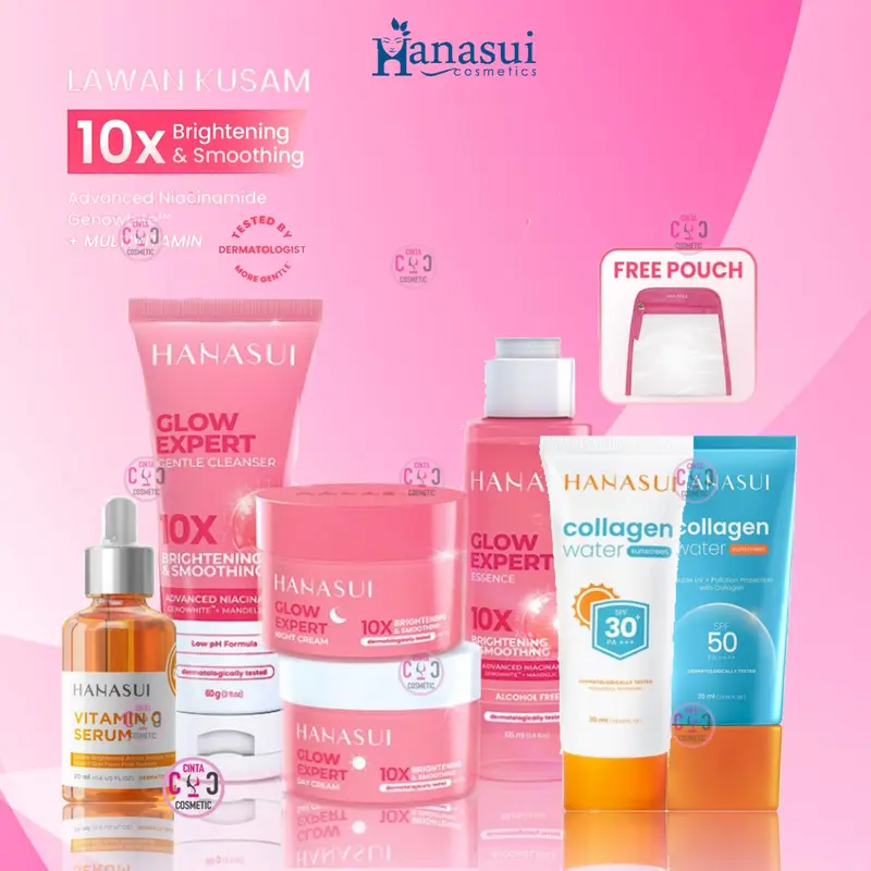 HANASUI Paket Glow Expert & Serum+Sunscreen | Bebas Alkohol | Semua Jenis Kulit | Untuk Kulit Kusam | Kulit Jadi Glowing 2