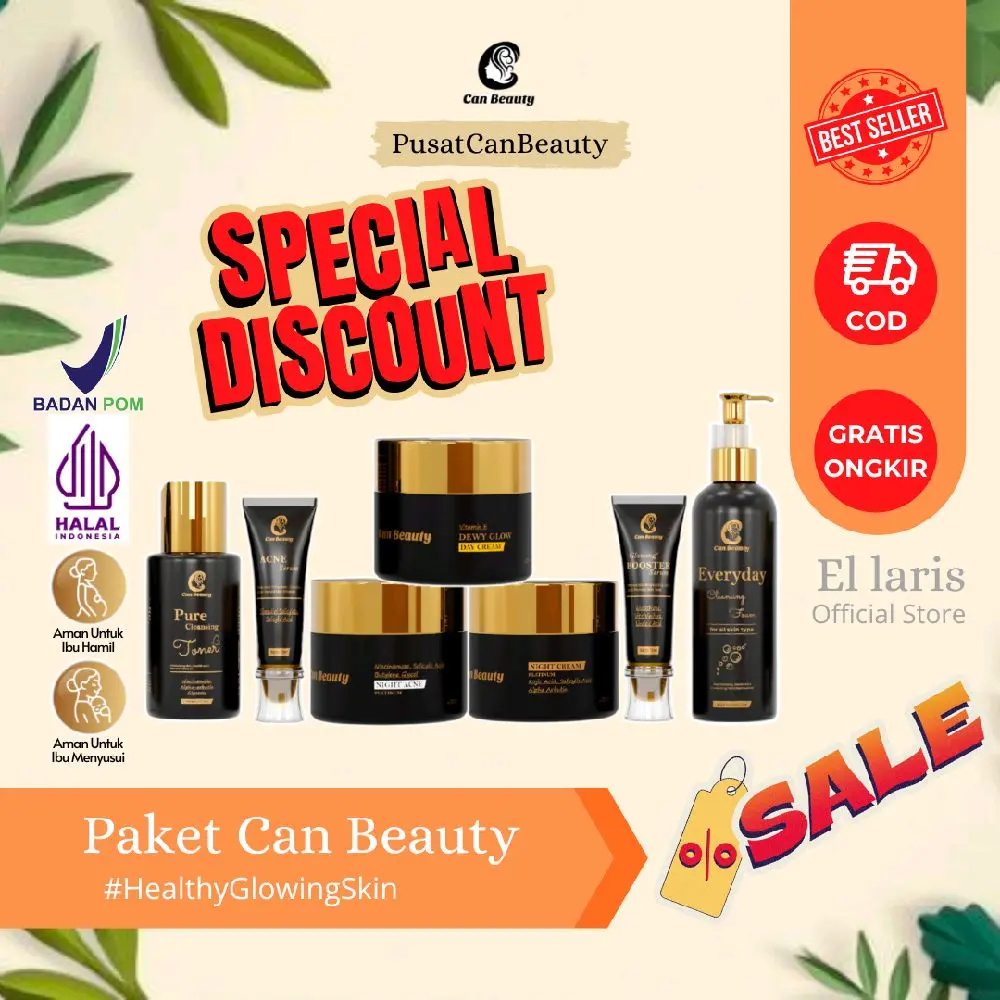(FREE GIFT) Can Beauty Paket Hemat , BPOM , HALAL (100% ori) Skincare CanBeauty El laris
