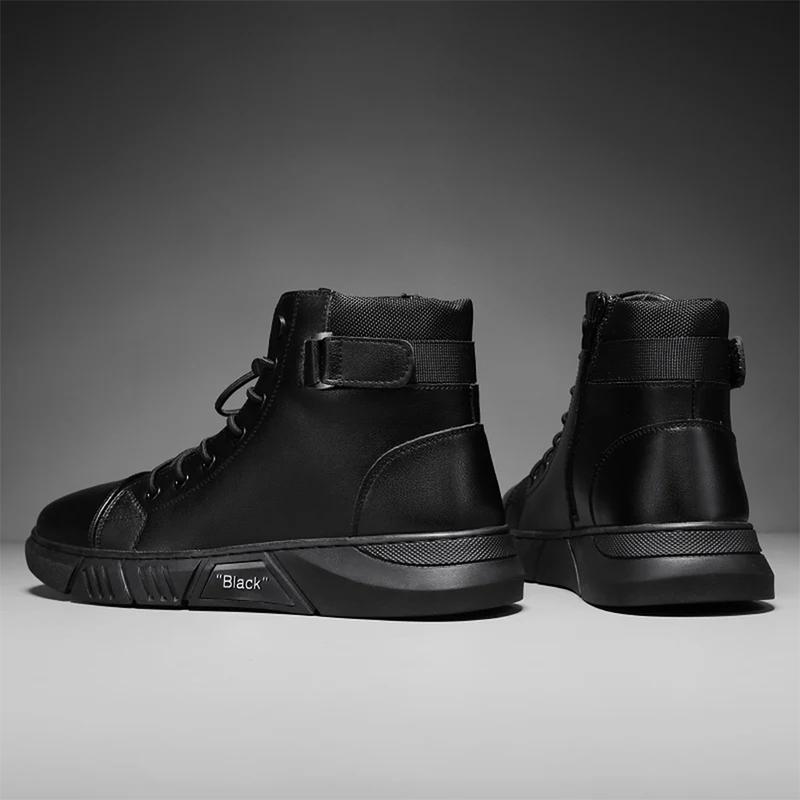 Sepatu Hitam Polos Keren Sepatu Pria Kerja Touring Ride Cowok Keren acara Formal Kasual Anti Slip 6