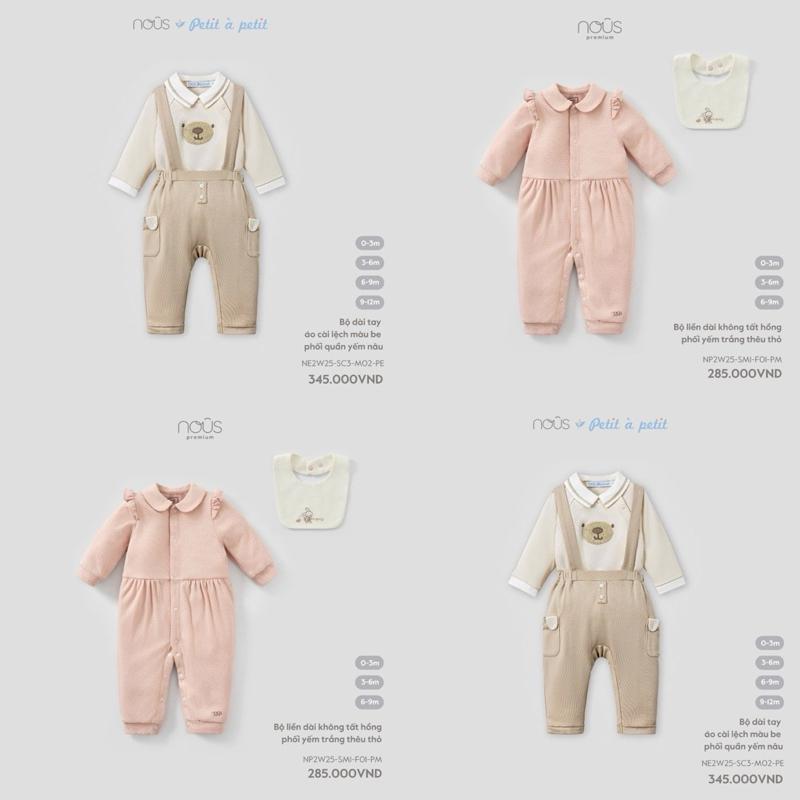 NOUSS Body dày liền thân không tất NOUS cho bé từ 0M đến 12M betrai