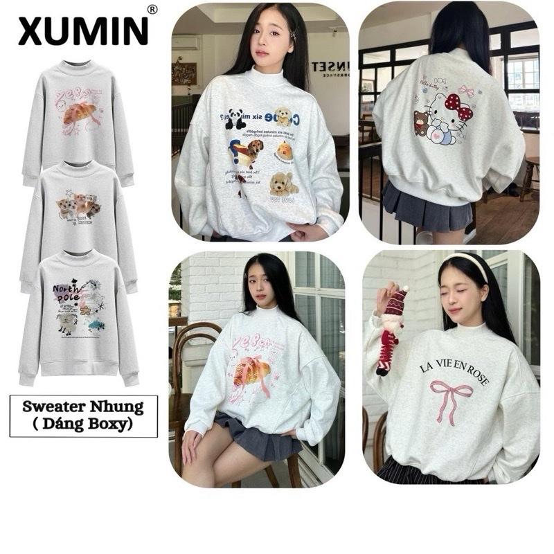   Lót Nhung  Áo Baby Sweater Lót Nhung Mềm Mịn Dáng Lửng Cổ Cao In Hình Nhiều Phân Loại   Baby Sweater Cổ Cao   