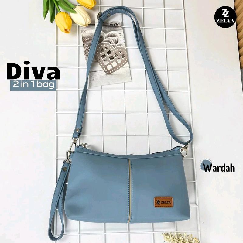 (ZELYA) DIVA BAG BY ZELYA, Tas Selempang 2in 1 bisa sling bag, hand bag tas selempang wanita simpel local  bag bags 5